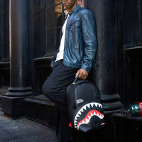 SPRAYGROUND® BACKPACK SHARK CENTRAL BLACK EMBROIDERED SHARK BACKPACK