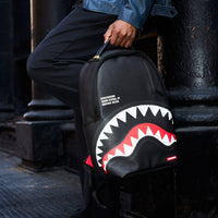 SPRAYGROUND® BACKPACK SHARK CENTRAL BLACK EMBROIDERED SHARK BACKPACK