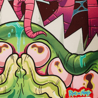 SPRAYGROUND® BACKPACK RICK AND MORTY DLXR ALIEN MOUTH HALF SHARKMOUTH DLXR BACKPACK