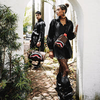 SAWTOOTH SHARKS IN PARIS ONE-STRAP SLING