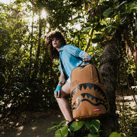 SPRAYGROUND® BACKPACK SHARK CENTRAL DLX-FAUX SUEDE BACKPACK