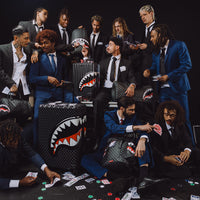 SPRAYGROUND® BACKPACK SHARKS IN PARIS WTF BUBBLY BLACK CHECK BACKPACK