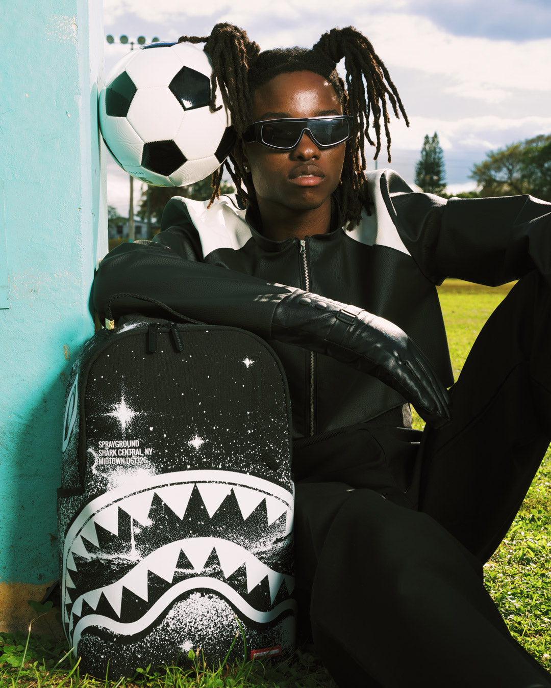 SPRAYGROUND® BACKPACK SHARK CENTRAL DARK SPACE BACKPACK