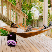 SPRAYGROUND® BACKPACK SHARK CENTRAL LIGHT PURPLE BACKPACK
