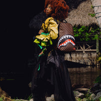 SPRAYGROUNDÂ® BACKPACK SHARKS IN PARIS WTF BUBBLE BROWN CHECK BACKPACK