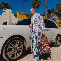 SPRAYGROUNDÂ® BACKPACK SHARKS IN PARIS WTF BUBBLE BROWN CHECK BACKPACK
