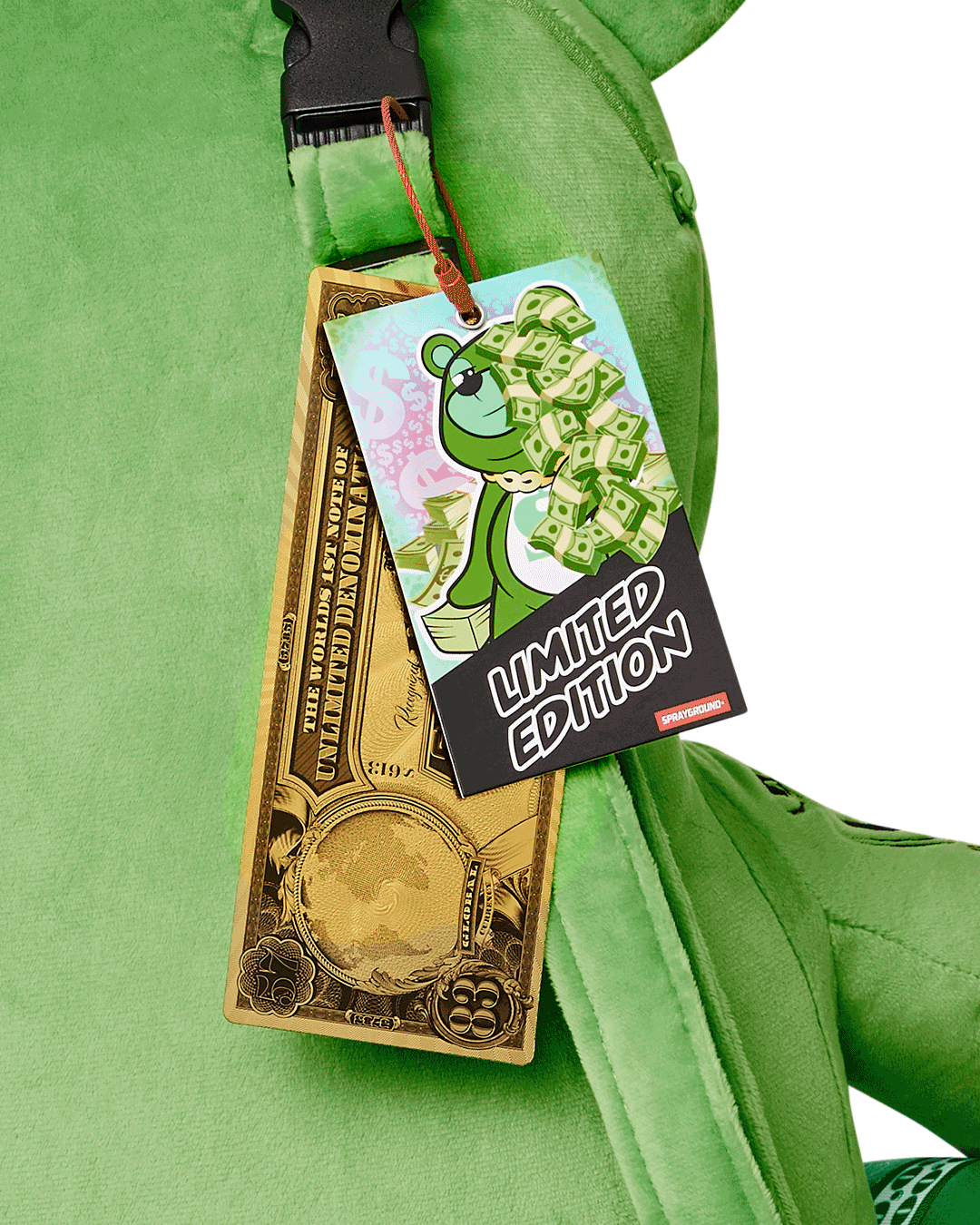 SPRAYGROUND® BACKPACK MONEY ON MONEY TEDDYBEAR BACKPACK