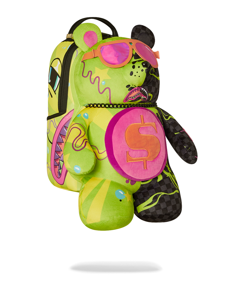 SLIME DIME MONEYBEAR TEDDYBEAR ON BACKPACK