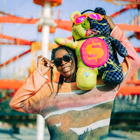 SLIME DIME MONEYBEAR TEDDYBEAR ON BACKPACK