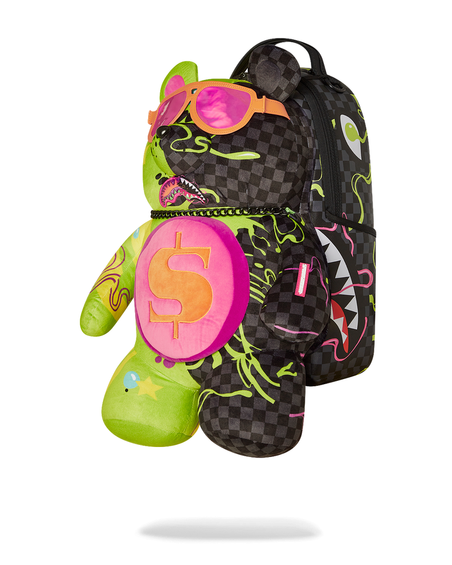 SLIME DIME MONEYBEAR TEDDYBEAR ON BACKPACK