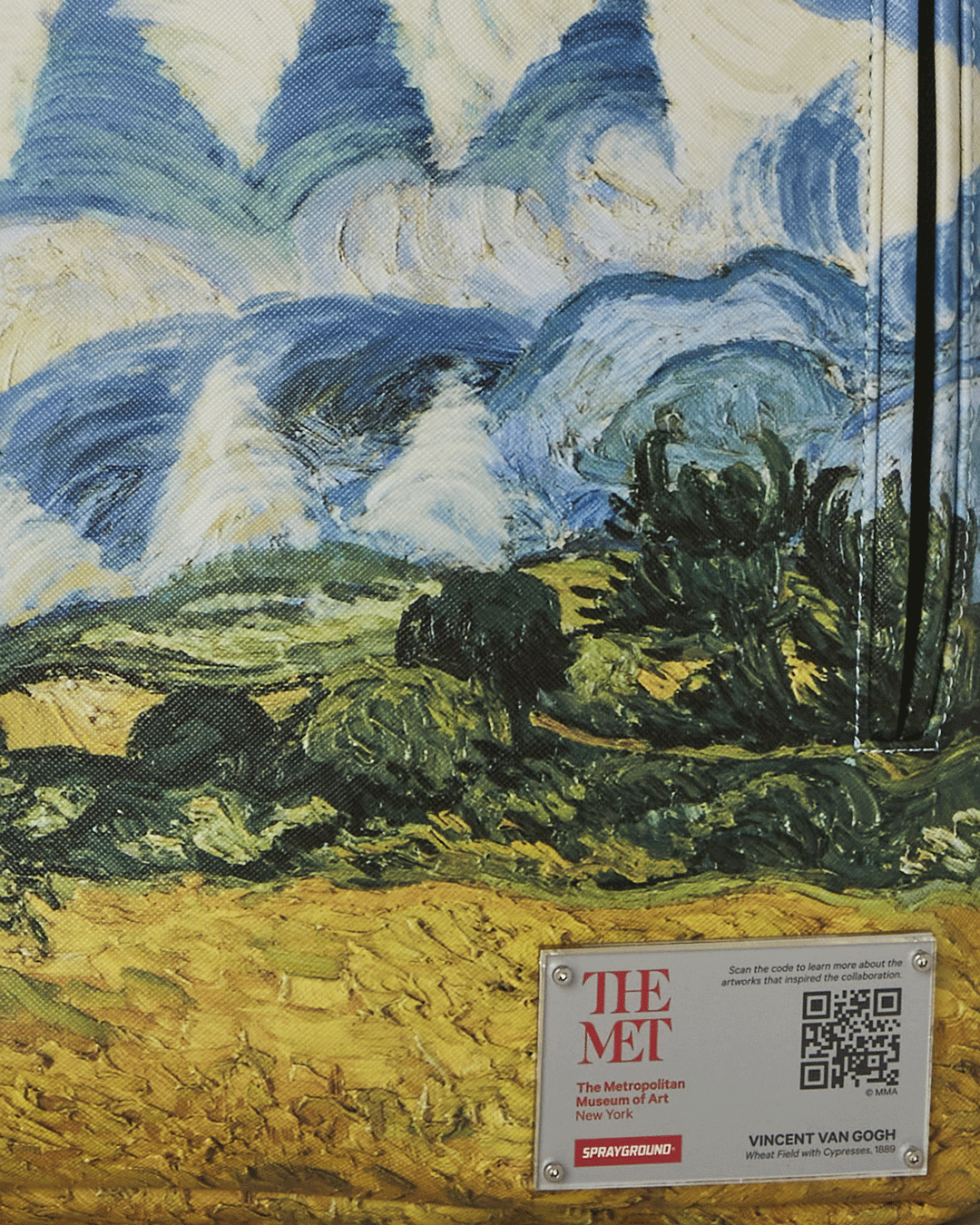 THE MET VAN GOGH WHEAT FIELD WITH CYPRESSES BACKPACK