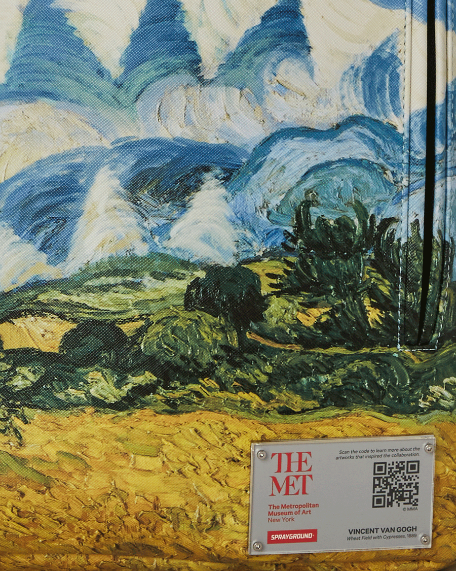 THE MET VAN GOGH WHEAT FIELD WITH CYPRESSES BACKPACK