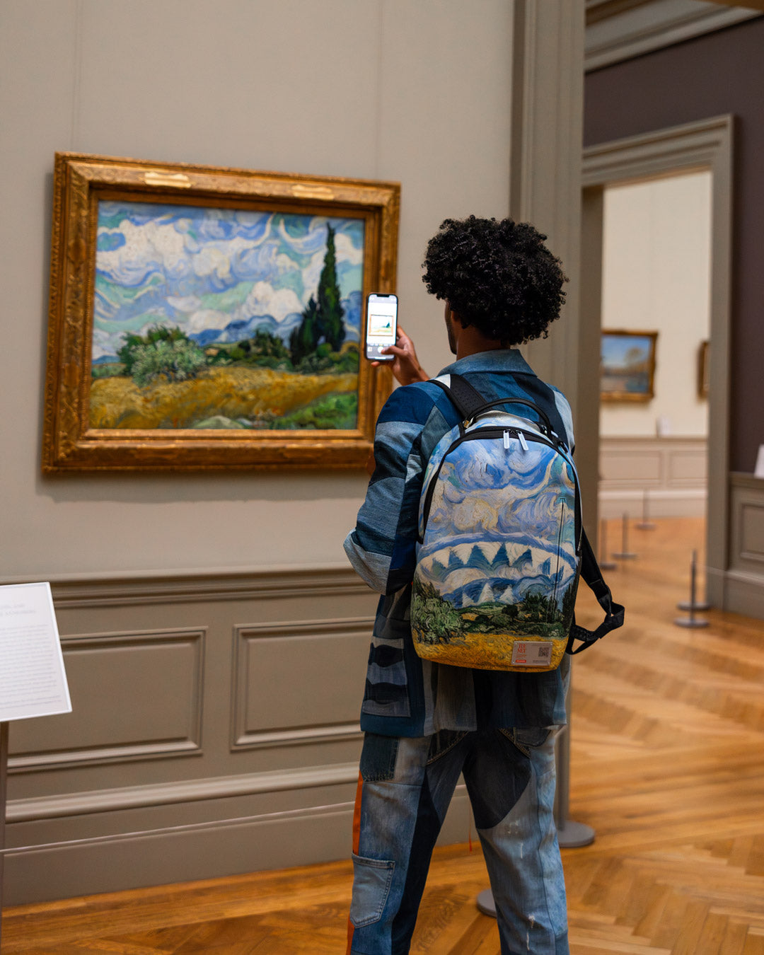 THE MET VAN GOGH WHEAT FIELD WITH CYPRESSES BACKPACK