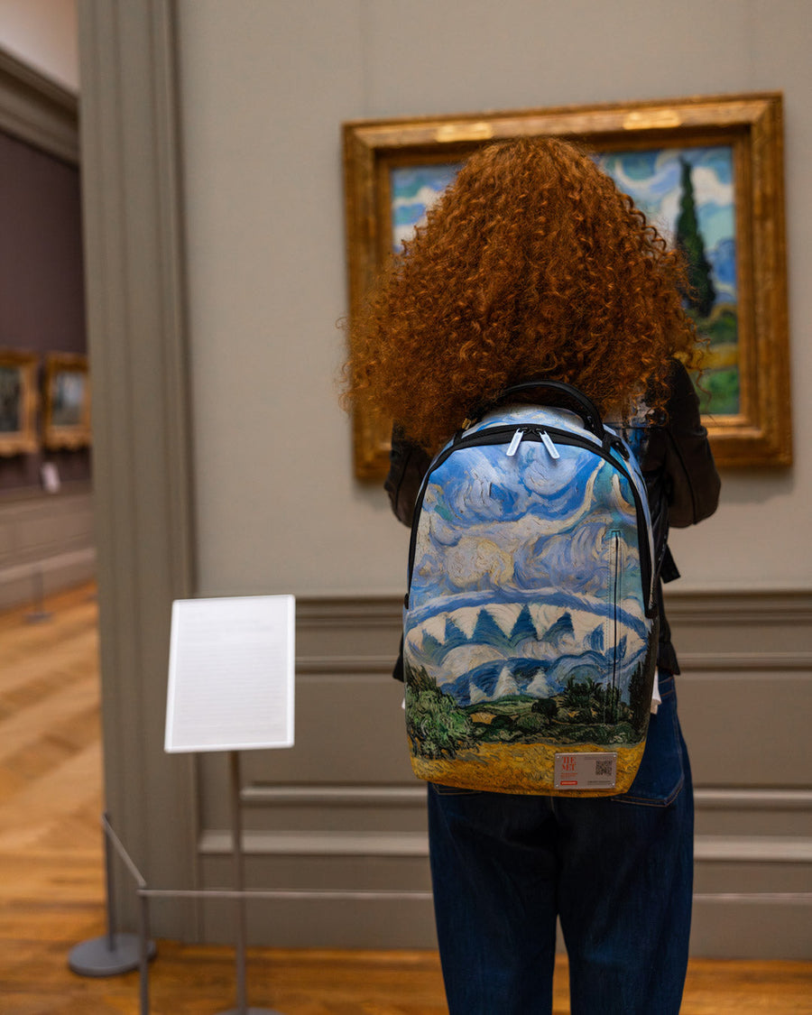 THE MET VAN GOGH WHEAT FIELD WITH CYPRESSES BACKPACK