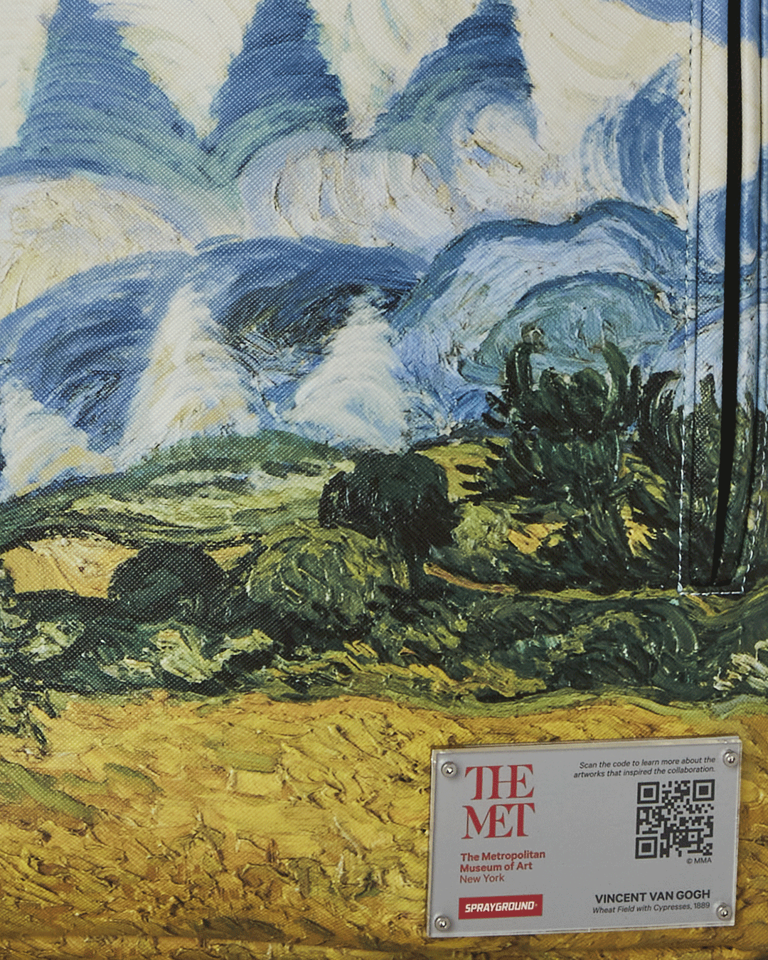 THE MET VAN GOGH WHEAT FIELD WITH CYPRESSES BACKPACK