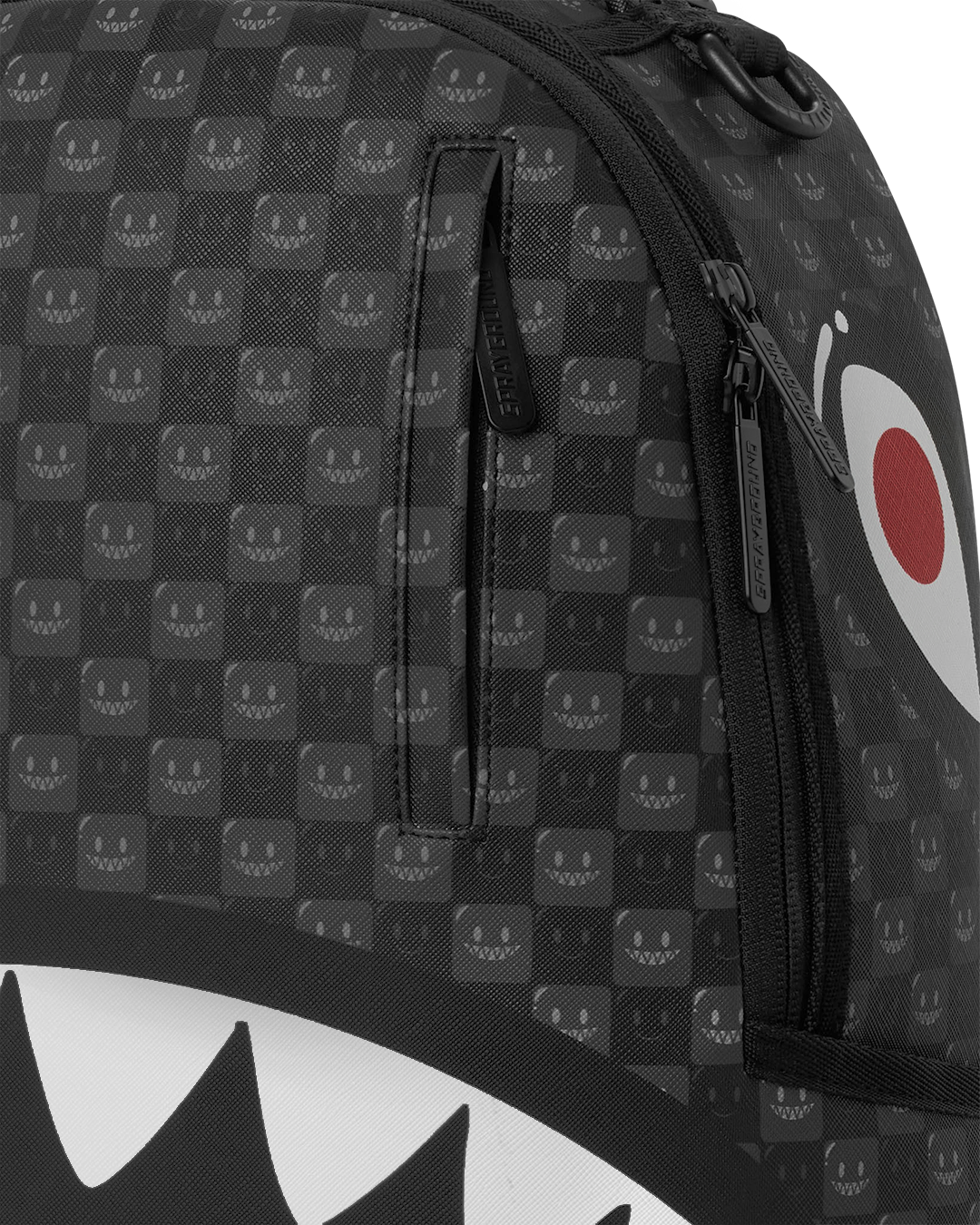 SPRAYGROUND® BACKPACK SHARKS IN PARIS WTF BUBBLY BLACK CHECK BACKPACK