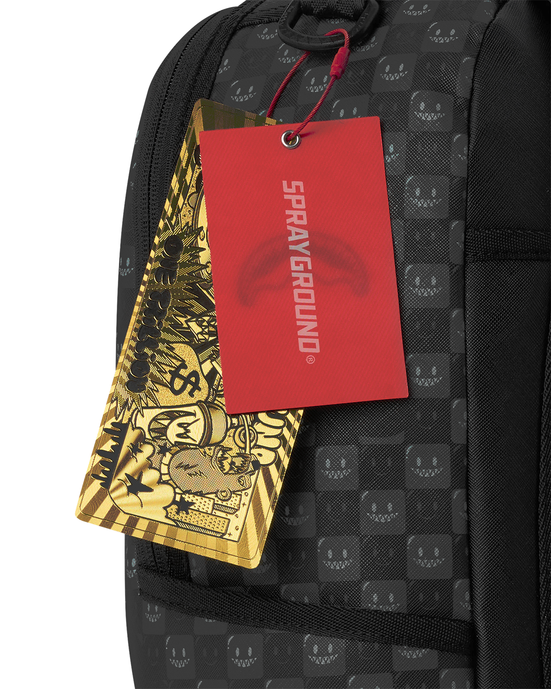SPRAYGROUND® BACKPACK SHARKS IN PARIS WTF BUBBLY BLACK CHECK BACKPACK