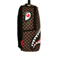SPRAYGROUNDÂ® BACKPACK SHARKS IN PARIS WTF BUBBLE BROWN CHECK BACKPACK