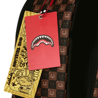 SPRAYGROUNDÂ® BACKPACK SHARKS IN PARIS WTF BUBBLE BROWN CHECK BACKPACK
