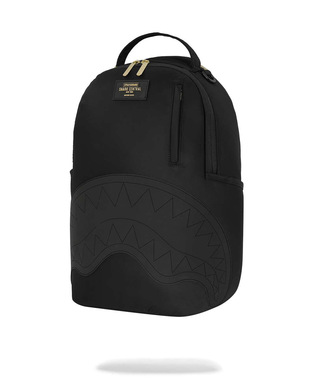 SPRAYGROUND® BACKPACK SHARK CENTRAL GOLD LETTERING BACKPACK