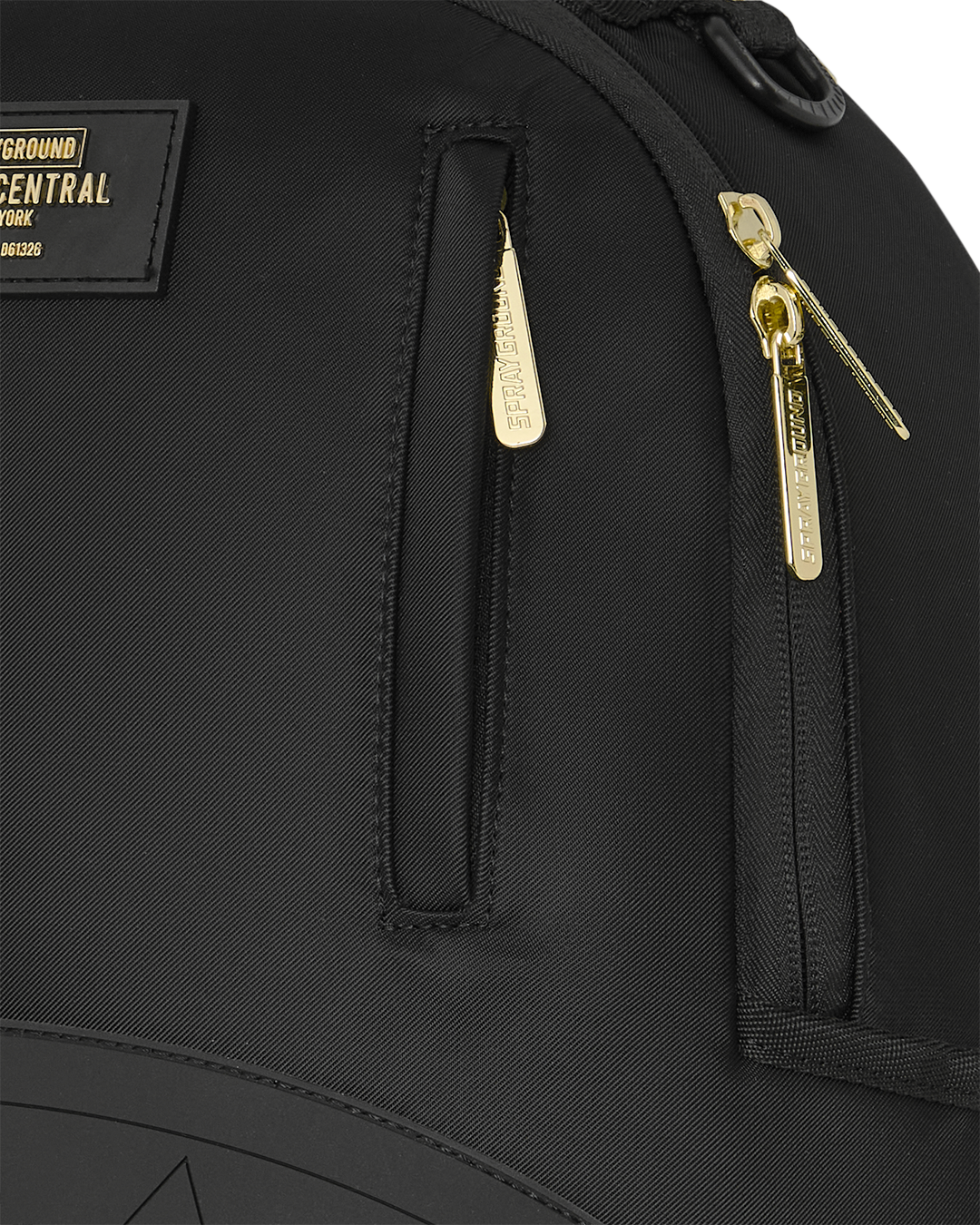 SPRAYGROUND® BACKPACK SHARK CENTRAL GOLD LETTERING BACKPACK