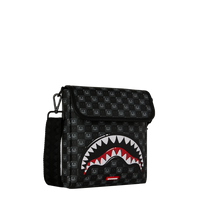 SPRAYGROUND® SLING SHARKS IN PARIS WTF BUBBLY BLACK CHECK MESSENGER SLING