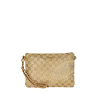SPRAYGROUND® POUCHETTE 2 TONE GOLD TRINITY CROSSOVER CLUTCH