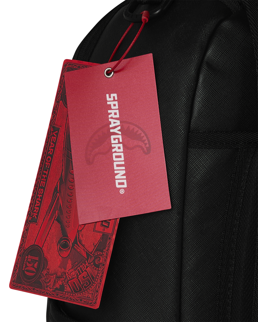 SPRAYGROUND® BACKPACK SHARK CENTRAL BLACK EMBROIDERED SHARK BACKPACK