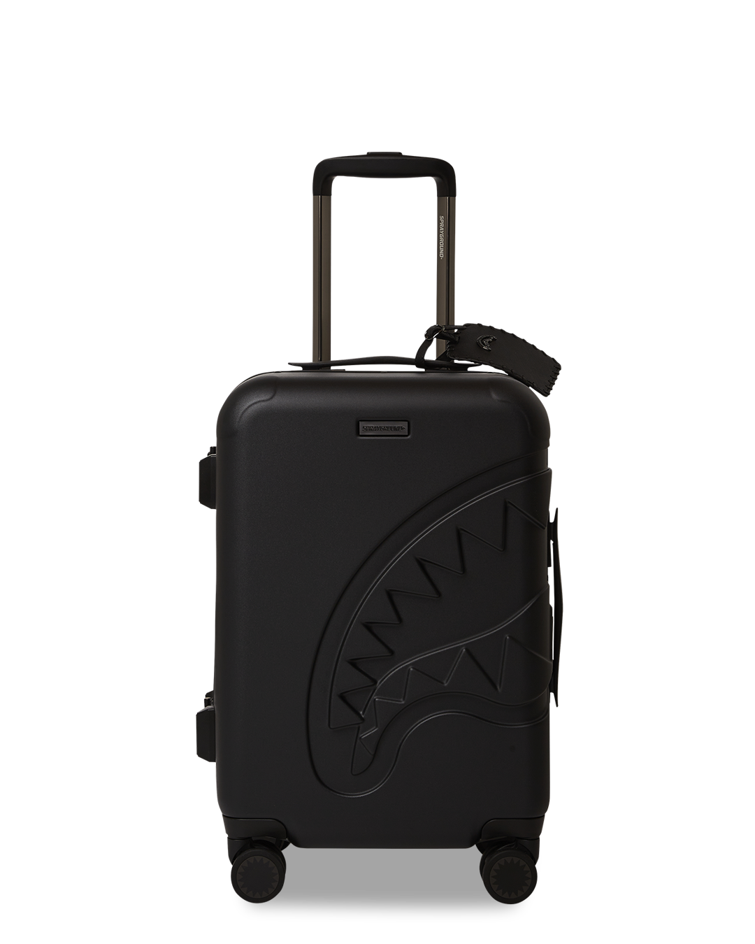 DOSE OF CHECK GUNMETAL SHARKNAUTICS HARDSHELL CARRY-ON LUGGAGE