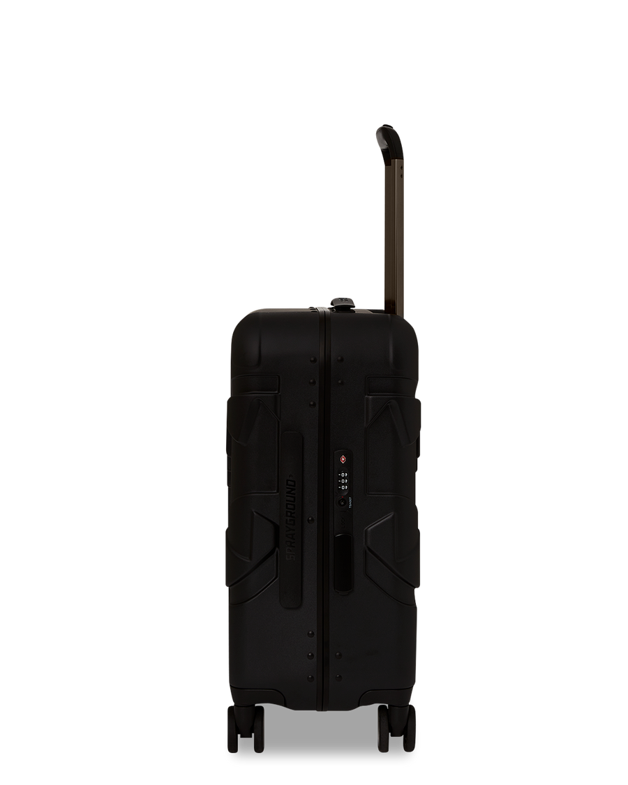 DOSE OF CHECK GUNMETAL SHARKNAUTICS HARDSHELL CARRY-ON LUGGAGE