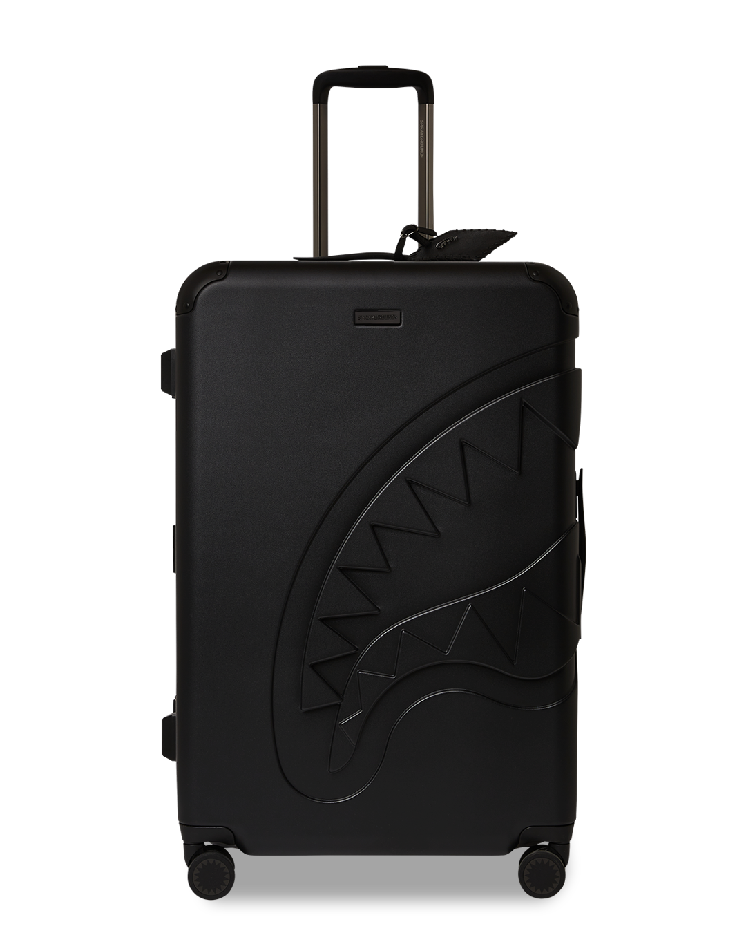 DOSE OF CHECK GUNMETAL TRIM SHARKNAUTICS HARDSHELL FULL-SIZE LUGGAGE