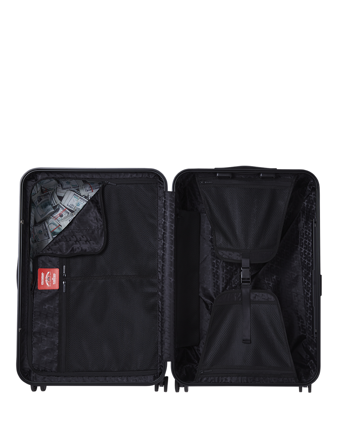 DOSE OF CHECK GUNMETAL TRIM SHARKNAUTICS HARDSHELL FULL-SIZE LUGGAGE