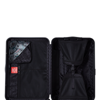 DOSE OF CHECK GUNMETAL TRIM SHARKNAUTICS HARDSHELL FULL-SIZE LUGGAGE