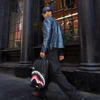 SPRAYGROUND® BACKPACK SHARK CENTRAL BLACK EMBROIDERED SHARK BACKPACK