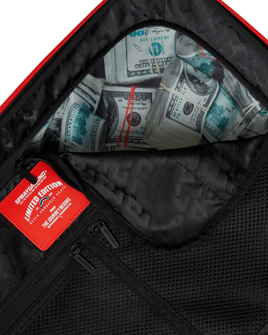 SPRAYGROUND® LUGGAGE PRINTED ZIPPER SHARK CARRY-ON LUGGAGE