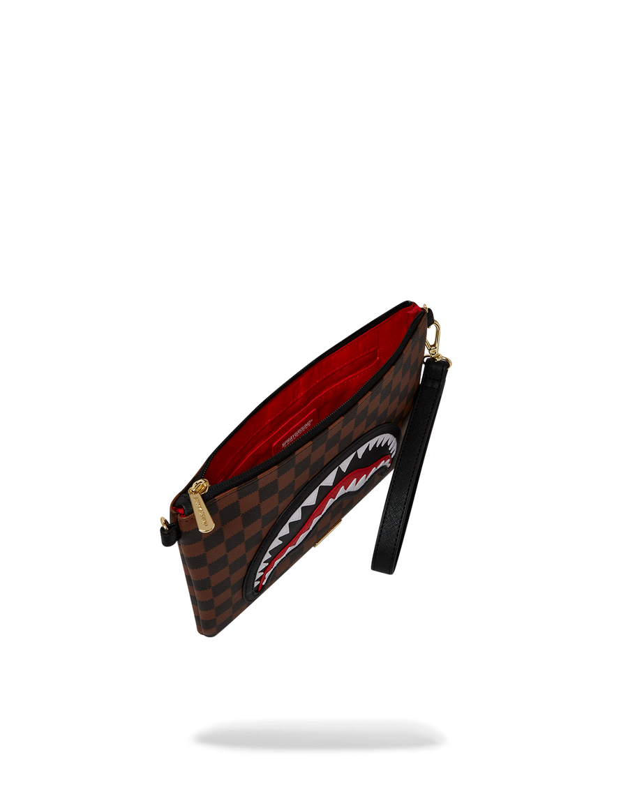 SAWTOOTH SHARKS IN PARIS CROSSOVER CLUTCH