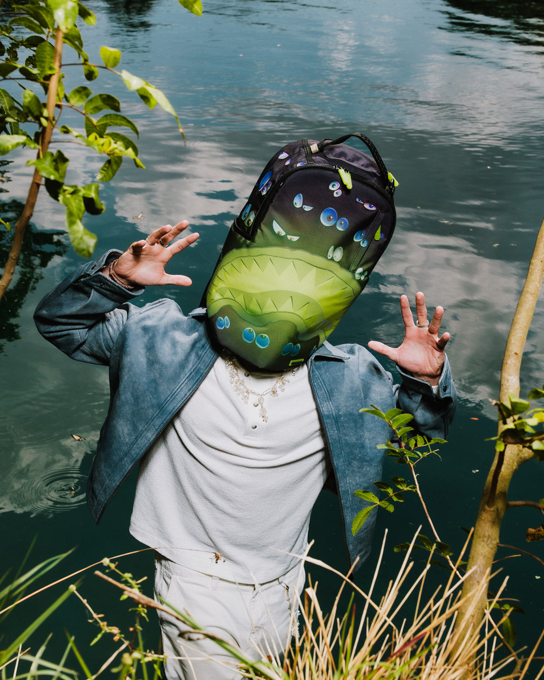 SPRAYGROUND® BACKPACK EYES ON YOU GLOW IN THE DARK EFFECT DLXR BACKPACK