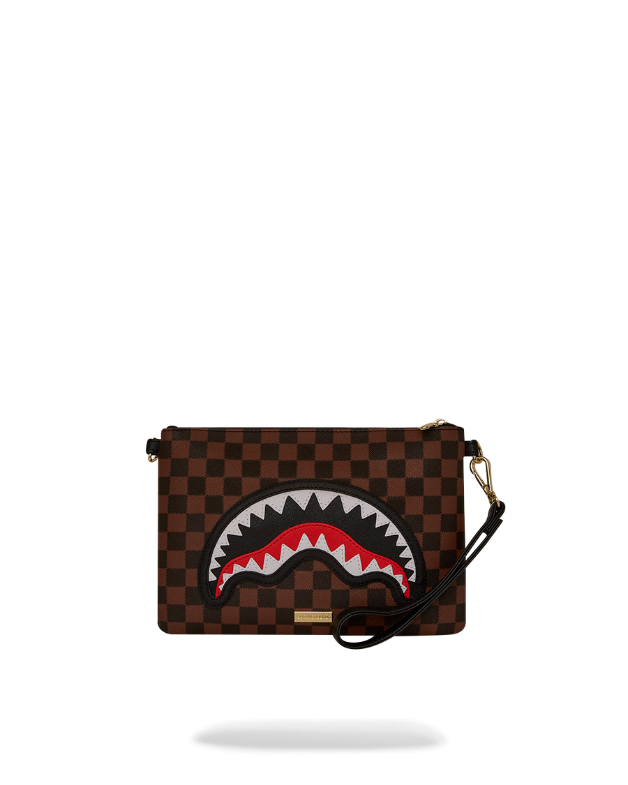 SAWTOOTH SHARKS IN PARIS CROSSOVER CLUTCH