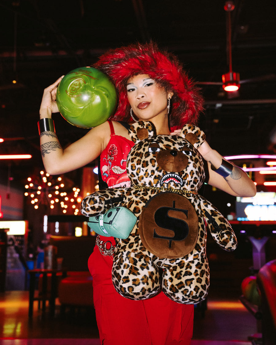 LEOPARD MONEY BEAR BACKPACK