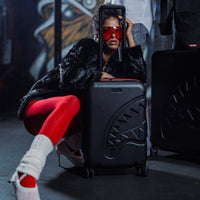 SPRAYGROUND® LUGGAGE PRINTED ZIPPER SHARK CARRY-ON LUGGAGE