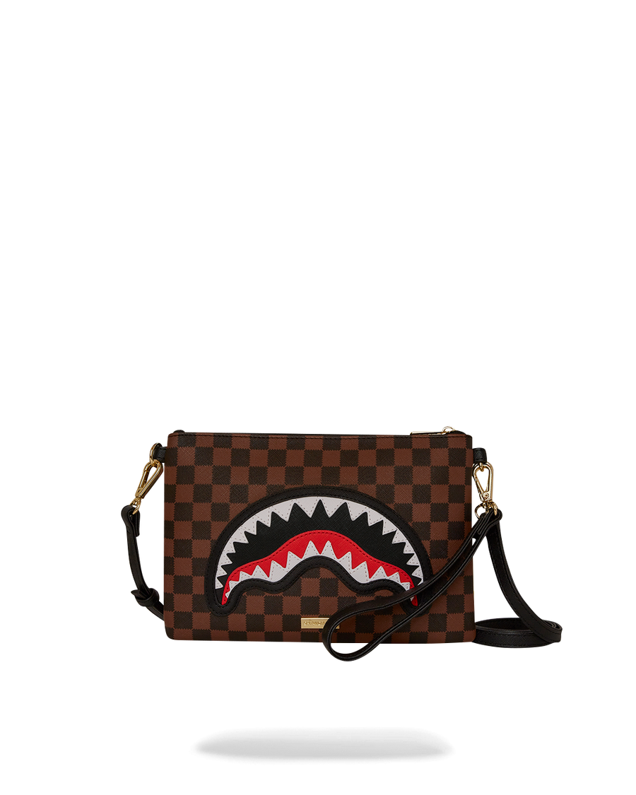 SAWTOOTH SHARKS IN PARIS CROSSOVER CLUTCH