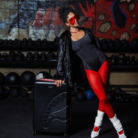 SPRAYGROUND® LUGGAGE PRINTED ZIPPER SHARK FULL-SIZE LUGGAGE