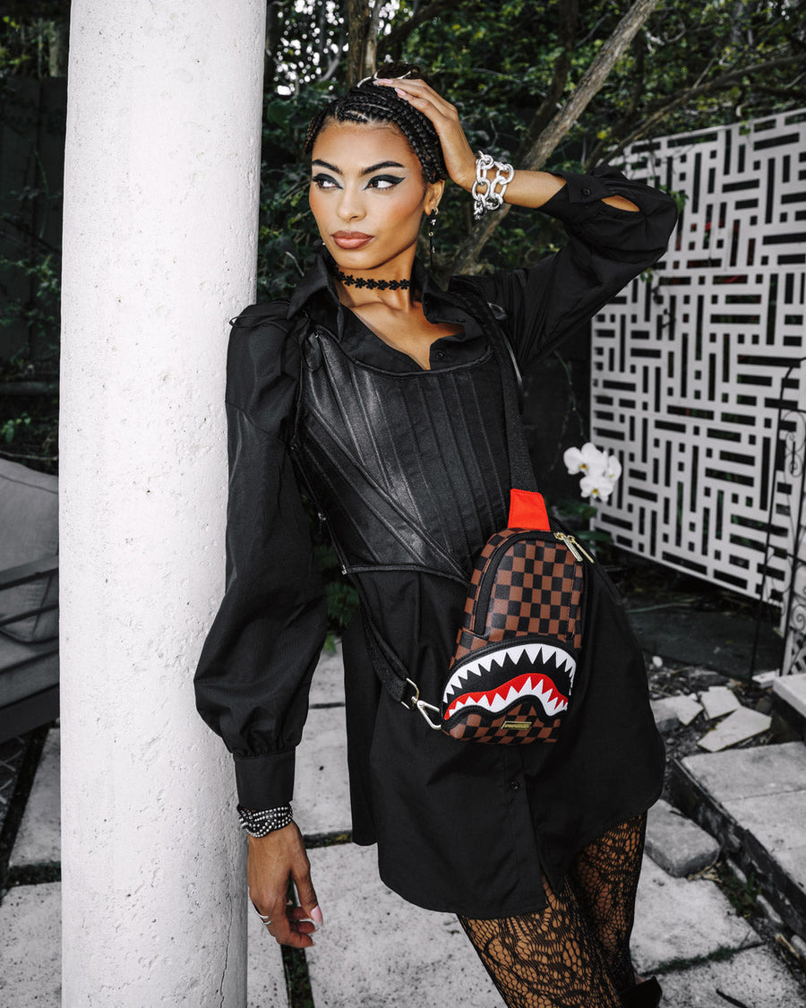 SAWTOOTH SHARKS IN PARIS ONE-STRAP SLING