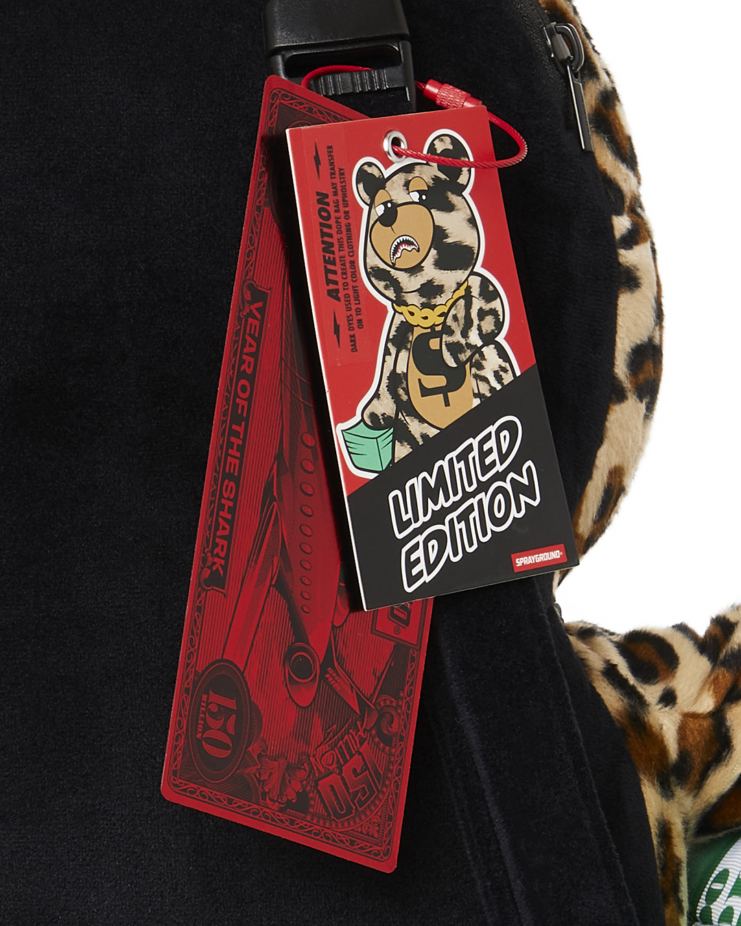 LEOPARD MONEY BEAR BACKPACK