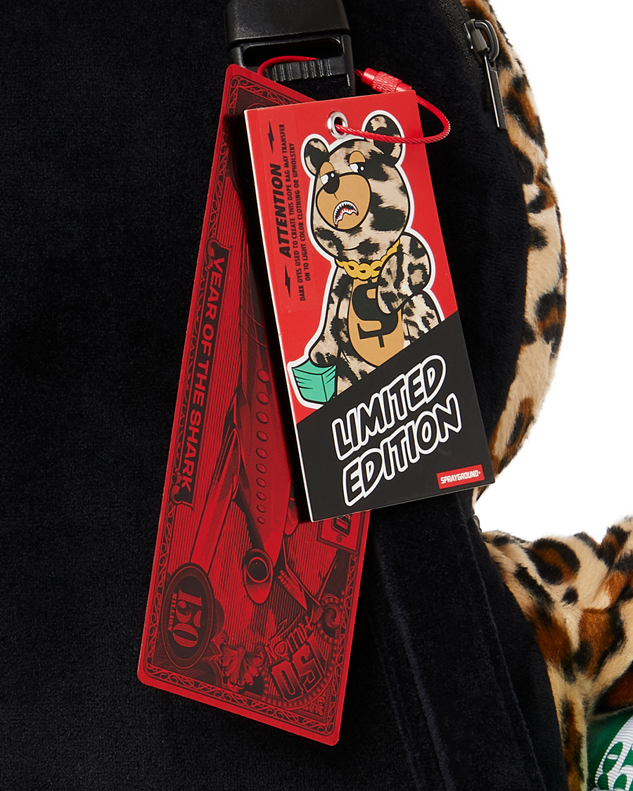 LEOPARD MONEY BEAR BACKPACK