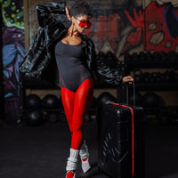 SPRAYGROUND® LUGGAGE PRINTED ZIPPER SHARK FULL-SIZE LUGGAGE