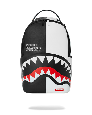 SPRAYGROUND® BACKPACK SHARK CENTRAL SPLIT BACKPACK BLK/WHT (DLXV)