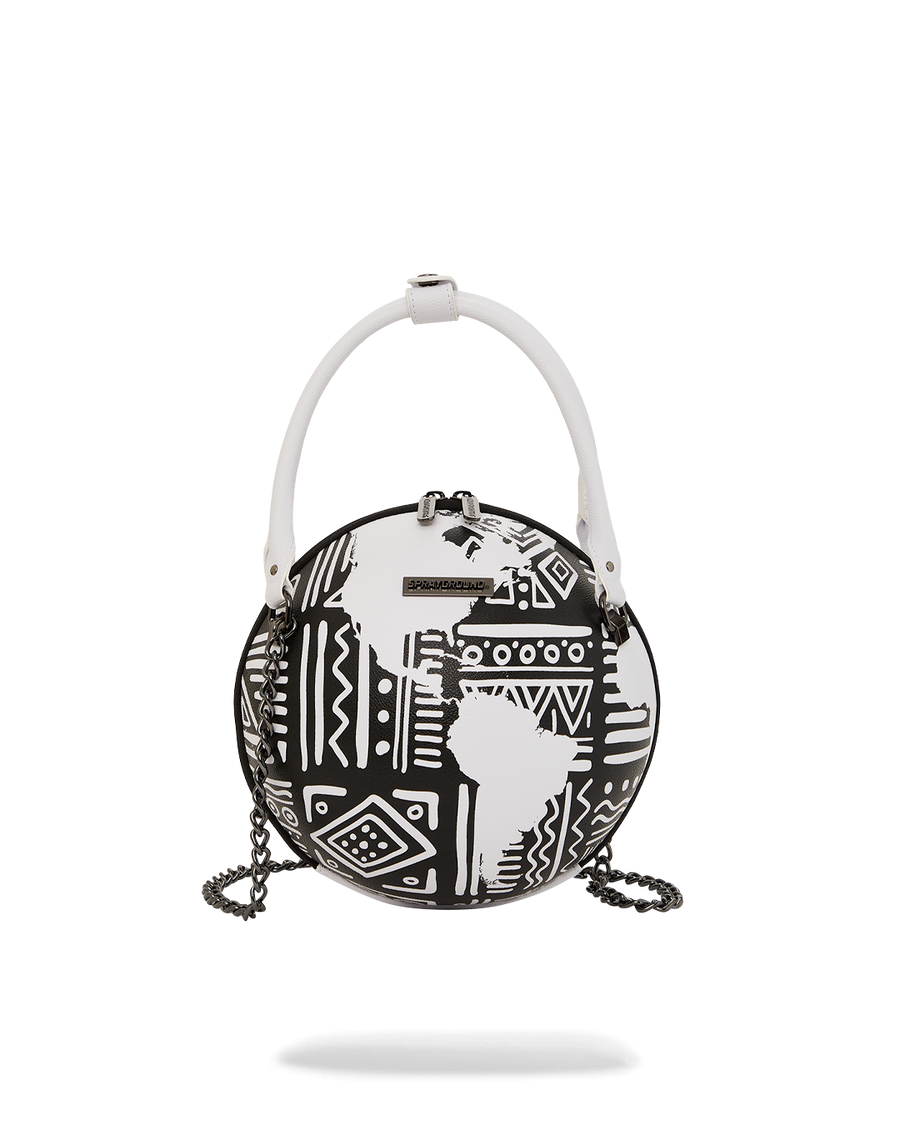 SPRAYGROUND® HANDBAG A.I.8 AFRICAN INTELLIGENCE - ORIGIN STORY GLOBE BAG