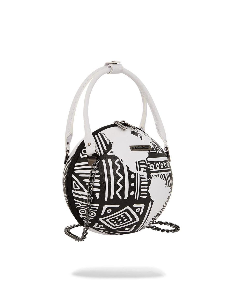 SPRAYGROUND® HANDBAG A.I.8 AFRICAN INTELLIGENCE - ORIGIN STORY GLOBE BAG