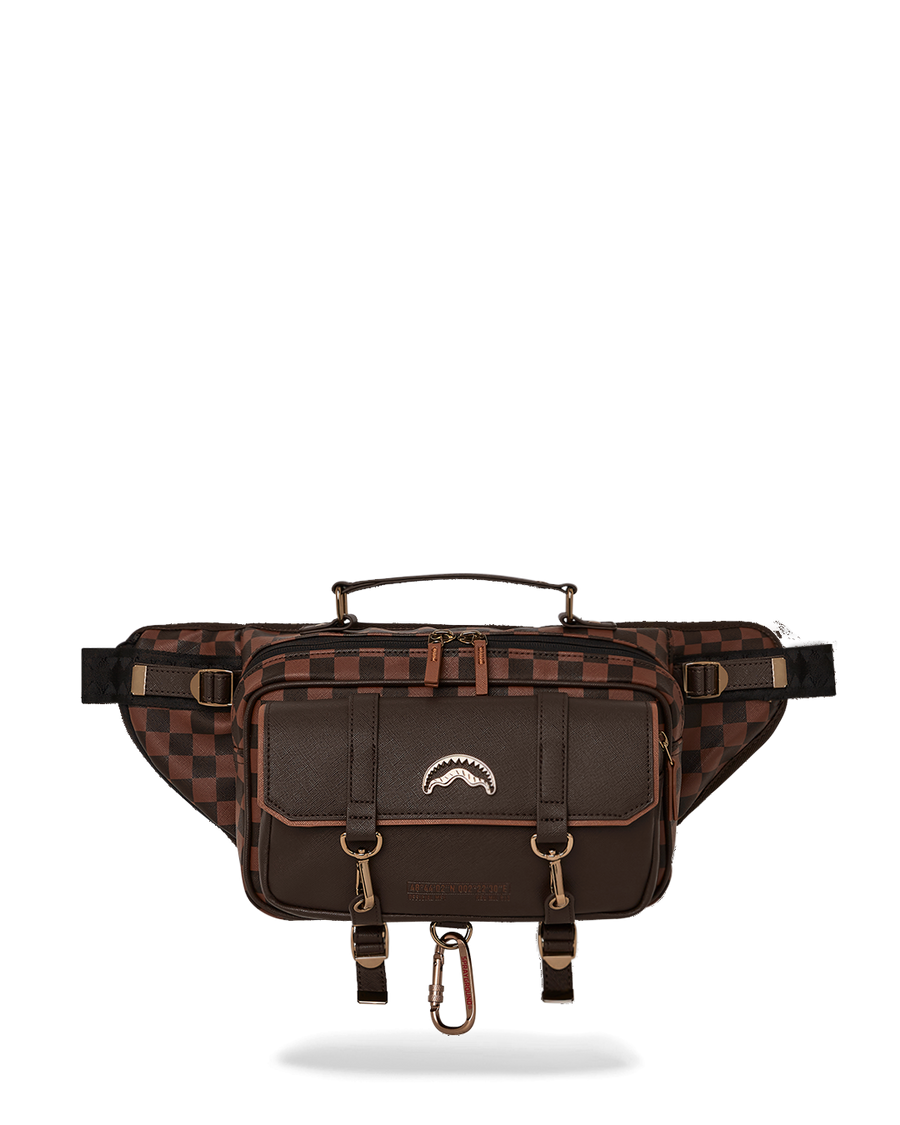 SPRAYGROUND® CROSS BODY SPECIAL OPS BROWN CHECKERED CARGO CROSSBODY